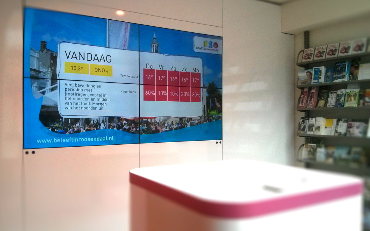 Communiceer met slimme narrowcasting! Actuele info, meeslepende content. Optimaliseer de bezoekerservaring en deel relevante updates.